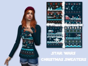 Sims 4 — Star Wars Christmas Sweaters by simmi98x — You can't decide whether to be in a Star Wars mood or in a Christmas