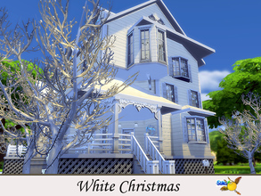 Sims 4 —  White Christmas by evi — A 3 bedroom classic house decorated for Christmas days. Its whiteness both outside and