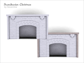 Sims 4 — [Scandinavian Christmas] Fireplace decorative by Severinka_ — Fireplace decorative a set of 'Scandinavian