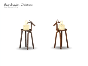 Sims 4 — [Scandinavian Christmas] Deer candle by Severinka_ — The original candle of the metal rods in the form of a deer