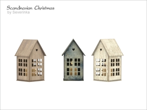 Sims 4 — [Scandinavian Christmas] House candle by Severinka_ — Candle in the form of a house a set of 'Scandinavian