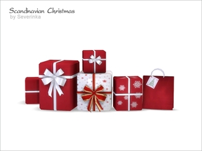 Sims 4 — [Scandinavian Christmas] Gifts by Severinka_ — Boxes with gifts a set of 'Scandinavian Christmas' 1 color