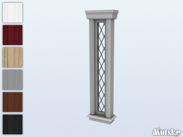 Sims 4 — Sir Cunningham Window Tall Small 1x1 by Mutske — Part of Sir Cunningham Window and Door Collection. Made by