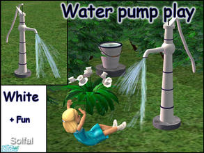 Sims 2 — Water Pump Play White by solfal — Adults, teens and children will be able to turn on the water, toddlers will