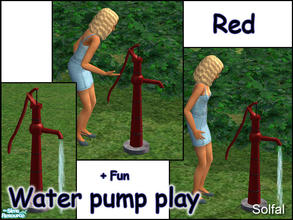 Sims 2 — Water Pump Play Red by solfal — Adults, teens and children will be able to turn on the water, toddlers will have