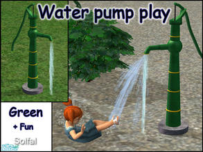 Sims 2 — Water Pump Play Green by solfal — Adults, teens and children will be able to turn on the water, toddlers will