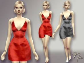 Sims 4 — Satin Dress by Nia — Satin Dress *Everyday, Formal, Party *7 Color Options