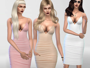 Sims 4 — Christmas Party Nude Bodycon Dress by Pinkzombiecupcakes — Merry Christmas and happy holidays^^^^^ Created for