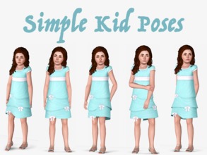 Sims 3 — Simple Kid Posepack by Eenhoorntje — Five poses for your kids! =D They're really simple, but cute. - Poselist