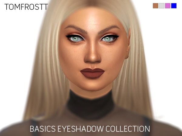 Sims 4 — Basics Eyeshadow Collection by tomfrostt — Eyeshadow set with 4 colours. .Custom CAS Thumbnail .Blends nicely