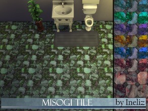 Sims 4 — Misogi Tile by Ineliz — A set of floor tiles in 7 colored variations. Happy simming!