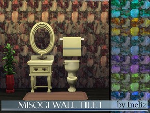 Sims 4 — Misogi Wall Tile 1 by Ineliz — A set of bathroom wall tiles in 7 colored variations. Happy simming!