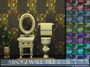 Sims 4 — Misogi Wall Tile 2 by Ineliz — A set of bathroom tiles in 7 colored variations. Enjoy!