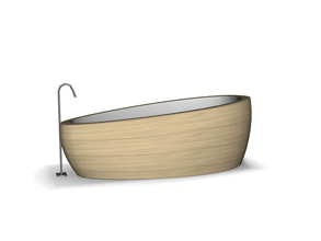 Sims 4 — Freya Bathroom Bath by Angela — Freya Bathroom Bath. A new modern tub with wooden finishing. matching the other