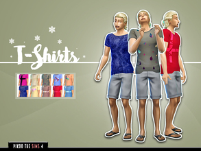 Sims 4 — [TS4]_PikooMaleClothes06 by pikoo — T-Shirts for your male sims 4 resident. Hope you guys love it. Please dont