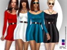 Sims 4 — Mia_Satin Dress by EsyraM — A satin dress for your female sim. Available in 2 variations with belt and without 6