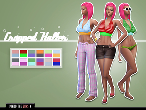 Sims 4 — [TS4]_PikooFemTop10 by pikoo — Cropped halter for your female sims 4 resident. Hope you guys love it. Please