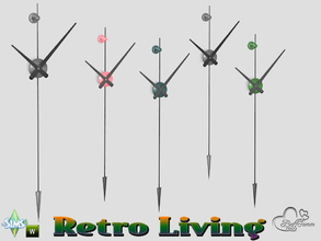 Sims 4 — Retro Living Wall Clock by BuffSumm — Traveling back in time... Retro Living... Stylish, Colorful, just Retro :)