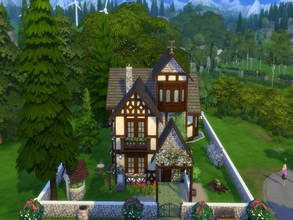 Sims 4 — House in the forest by Nevaraniel — A small but beatyful house with a nice garden. It has: Livingroom Kitchen