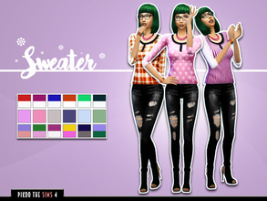 Sims 4 — [TS4]_PikooFemTop11 by pikoo — Stylish sweater for your female sims 4 resident. Hope you guys love it. Please