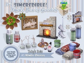 Sims 4 — Winter Choices by SIMcredible! — By request, we brought this set with 12 pieces to let your wintery houses even