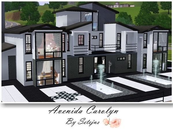 Sims 3 — Avenida Carolyn (NO CC) by setejuss — This modern and beautiful house is perfect for your sims. This house has