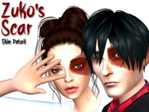 Sims 4 — Zuko's Scar (Skin Detail) by simmi98x — I always wanted to have Zuko's scar from Avatar: The Last Airbender in