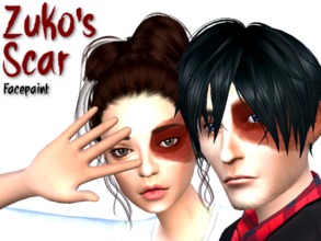 Sims 4 — Zuko's Scar (Facepaint) by simmi98x — I always wanted to have Zuko's scar from Avatar: The Last Airbender in the