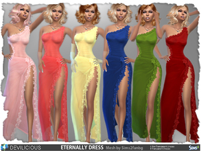 Sims 4 — Eternally Evening/Night Dress by Devilicious — Eternally Evening and Night Dress comes in 2 variations, 8