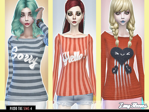 Sims 4 — [TS4]_PikooFemTop13 by pikoo — Long sleeves shirts for your female sims 4 resident. Hope you guys love it.