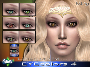 Sims 4 — Eyes 4 by Mia8 by mia84 — Lenses for men and women. 6 color Teen to Elder Lenses are in the section of the Mask.