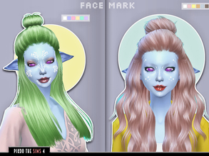 Sims 4 — [TS4]_PikooFaceMark02 by pikoo — Face mark for your sims 4 resident. 4 styles 6 colors each. Hope you guys love