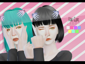 Sims 4 — Yume - Hair Clips by Zauma — Hello! New mesh for sims 4, another conversion of one of my acc in sims 3. CAS