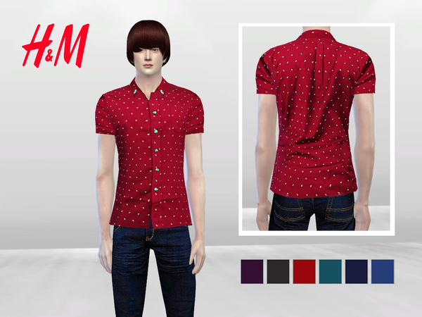Sims 4 — Tuscani Formal Shirt by McLayneSims — Standalone item 6 Swatches No recoloring Please don't upload my works to