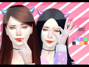 Sims 4 — Yume - Horns (acc) by Zauma — Hello! Conversion from sims 3 of my new mesh horns. Sims 3 version can be find