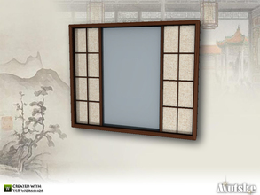 Sims 4 — Tokyo Counter Window 2x1 by Mutske — Asian style window. Made by Mutske@TSR.
