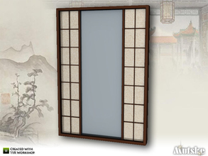 Sims 4 — Tokyo Large Window 2x1 by Mutske — Asian style window. Made by Mutske@TSR.