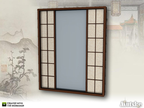 Sims 4 — Tokyo Middle Window 2x1 by Mutske — Asian style window. Made by Mutske@TSR. 