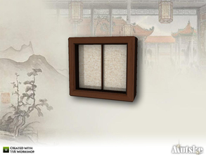 Sims 4 — Tokyo Privat Window Small 1x1 by Mutske — Asian style window. Made by Mutske@TSR. 