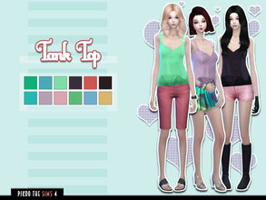 Sims 4 — [TS4]_PikooFemTop18 by pikoo — Tank top for your female sims 4 resident. Hope you guys love it. Please dont