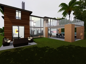 Sims 3 — 652 Candover Way by burnttoast24 — Modern home with open plan kitchen, living and dinning room. Study, 4