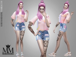 Sims 4 — MariaMaria Look #16 by MariaMariaSims — Look #16 by MariaMaria Hope you like it ^-^ Enjoy! Creations used in my