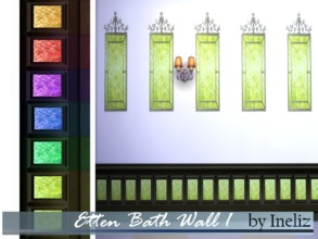 Sims 4 — Etten Bath Wall 1 by Ineliz — Bathroom walls in 6 colors. Located in tile section. 