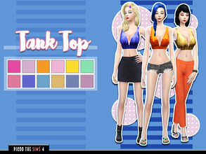 Sims 4 — [TS4]_PikooFemTop19 by pikoo — Tank top for your female sims 4 resident. Hope you guys love it. Please dont
