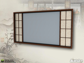 Sims 4 — Tokyo Counter Window 3x1 by Mutske — Asian style window. Made by Mutske@TSR. 