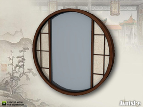 Sims 4 — Tokyo Round Side Window 2x1 by Mutske — Asian style window. Made by Mutske@TSR. 