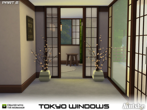 Sims 4 — Tokyo Windows,doors and more by Mutske — This Tokyo set was a request I couldn't refuse!! This is part 2 and it