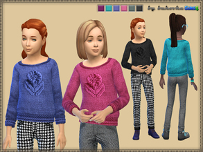 Sims 4 — Set City Style by bukovka — Pants and a sweater for girls. Beautiful texture. Install a separate slot. 4