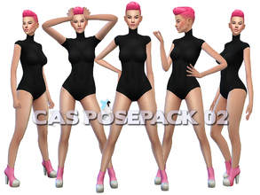 Sims 4 — CAS Pose Pack 02 by Ms_Blue — 5 new CAS poses. Set up your sims for a photo shoot and take some beautiful