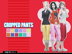 Sims 4 — [TS4]_PikooPants01 by pikoo — Cropped pants for your female sims 4 resident. Hope you guys love it. Please dont